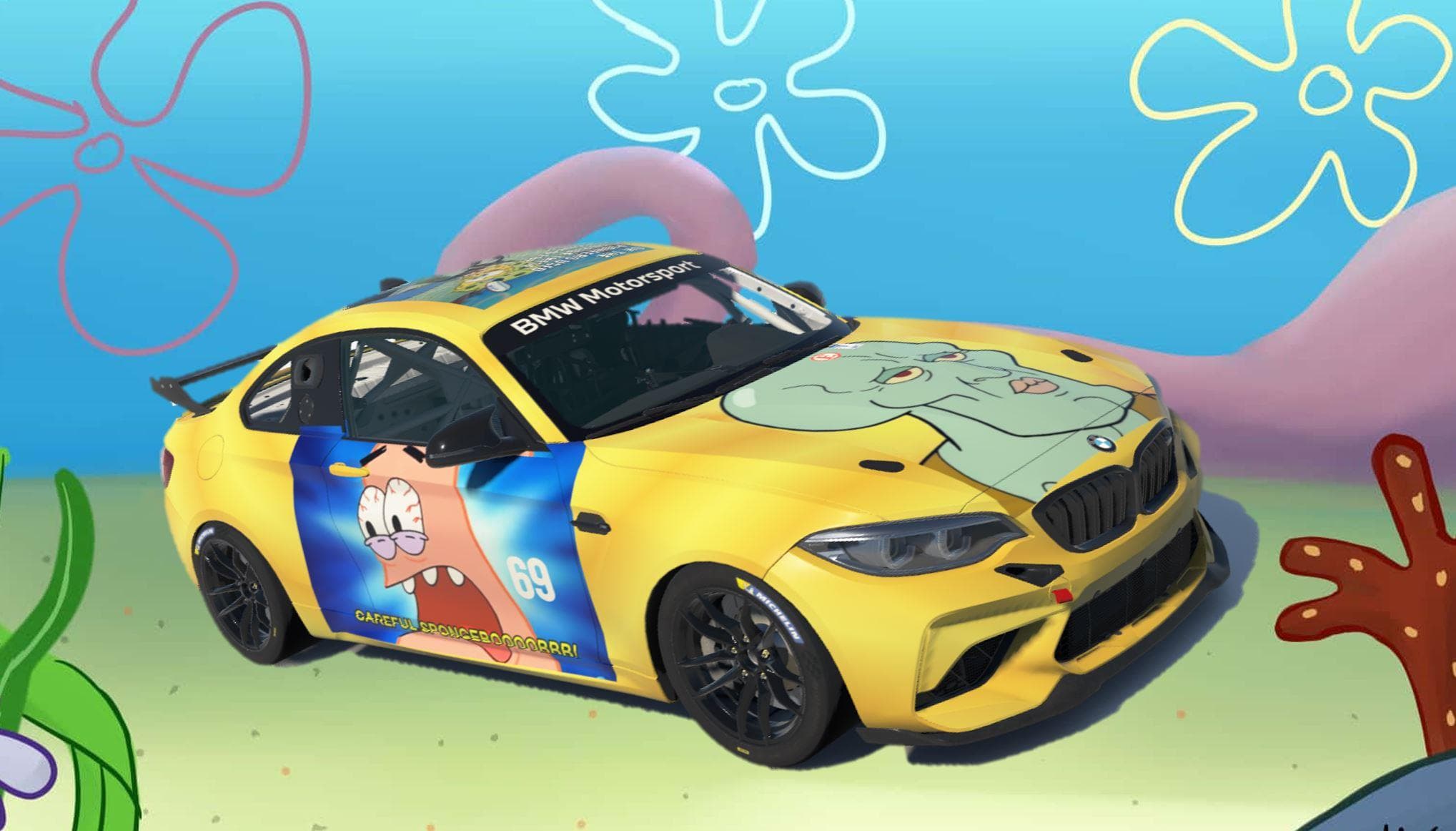 BMW M2 with Spongebob livery